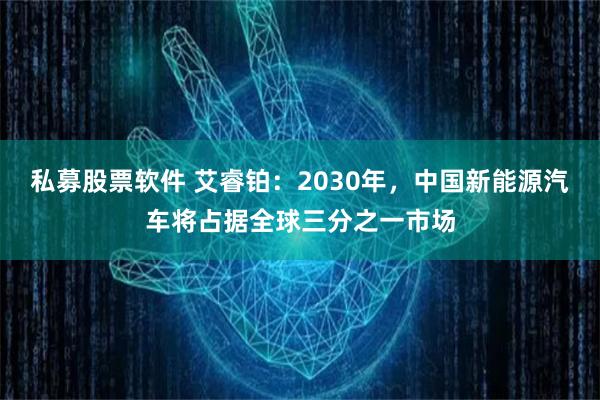 私募股票软件 艾睿铂：2030年，中国新能源汽车将占据全球三分之一市场