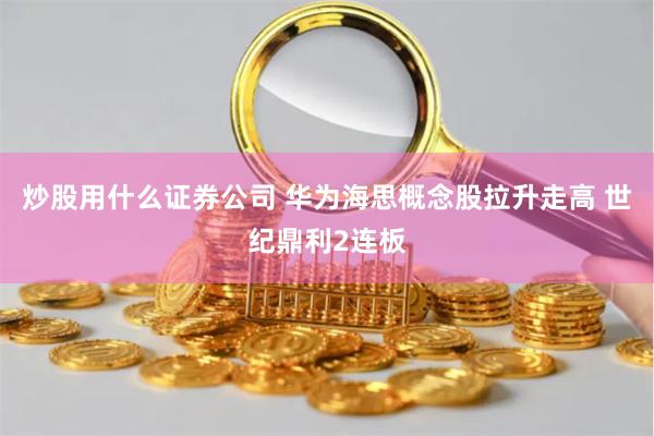 炒股用什么证券公司 华为海思概念股拉升走高 世纪鼎利2连板